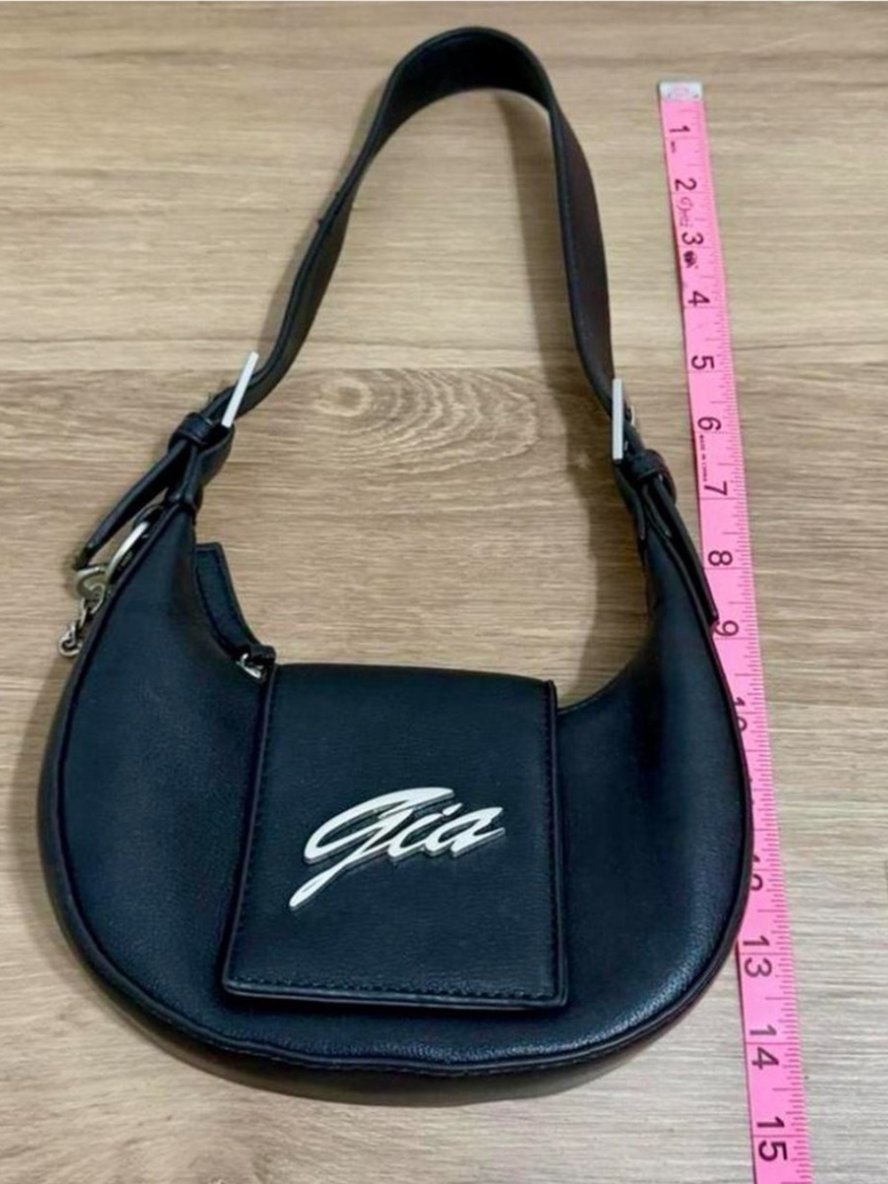 I.AM.GIA. Black leather Y2K shoulder bag - Picture 2 of 7